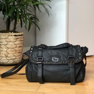 Aldo Black Studded Medium-Sized Crossbody Bag